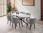 Hanah Home Aura - 3013 Mesa de Comedor Gris Claro